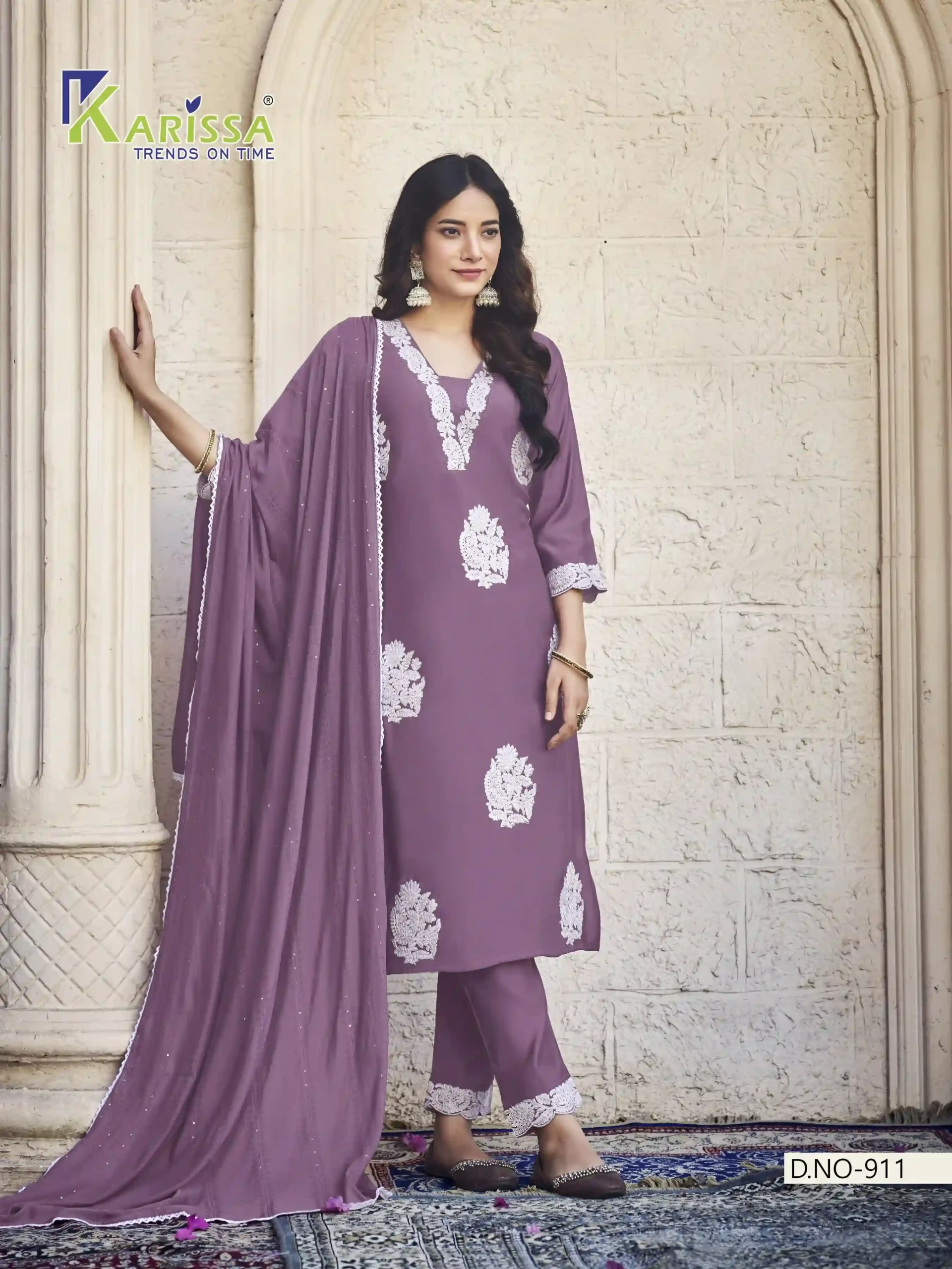 Karissa Erika Premium Pure Viscose Roman Wholesale Readymade Salwar Suit Catalog — Wholesale Readymade Suit, Karissa wholesale from Surat - Gallery Image 3